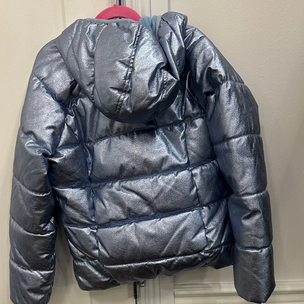 Old Navy Kids Shiny Blue Puffer Jacket